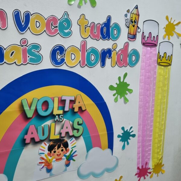 Painel Volta às Aulas " Com você tudo fica mais colorido 🎨 - Imagem 6
