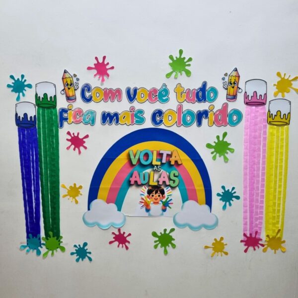 Painel Volta às Aulas " Com você tudo fica mais colorido 🎨 - Imagem 8