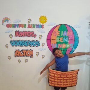 Painel 3D Volta as aulas "Juntos Voaremos alto" 🪂✨️