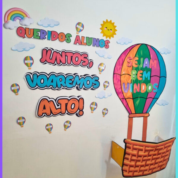 Painel 3D Volta as aulas "Juntos Voaremos alto" 🪂✨️ - Imagem 6