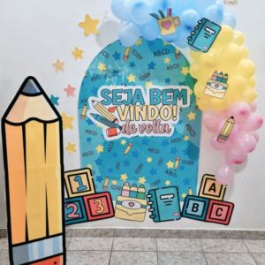 Painel Volta às aulas ABC 3D