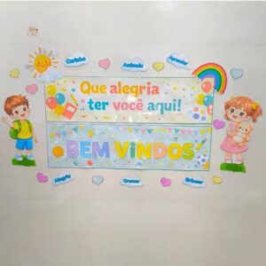 Painel Volta às aulas - Que Alegria te você aqui